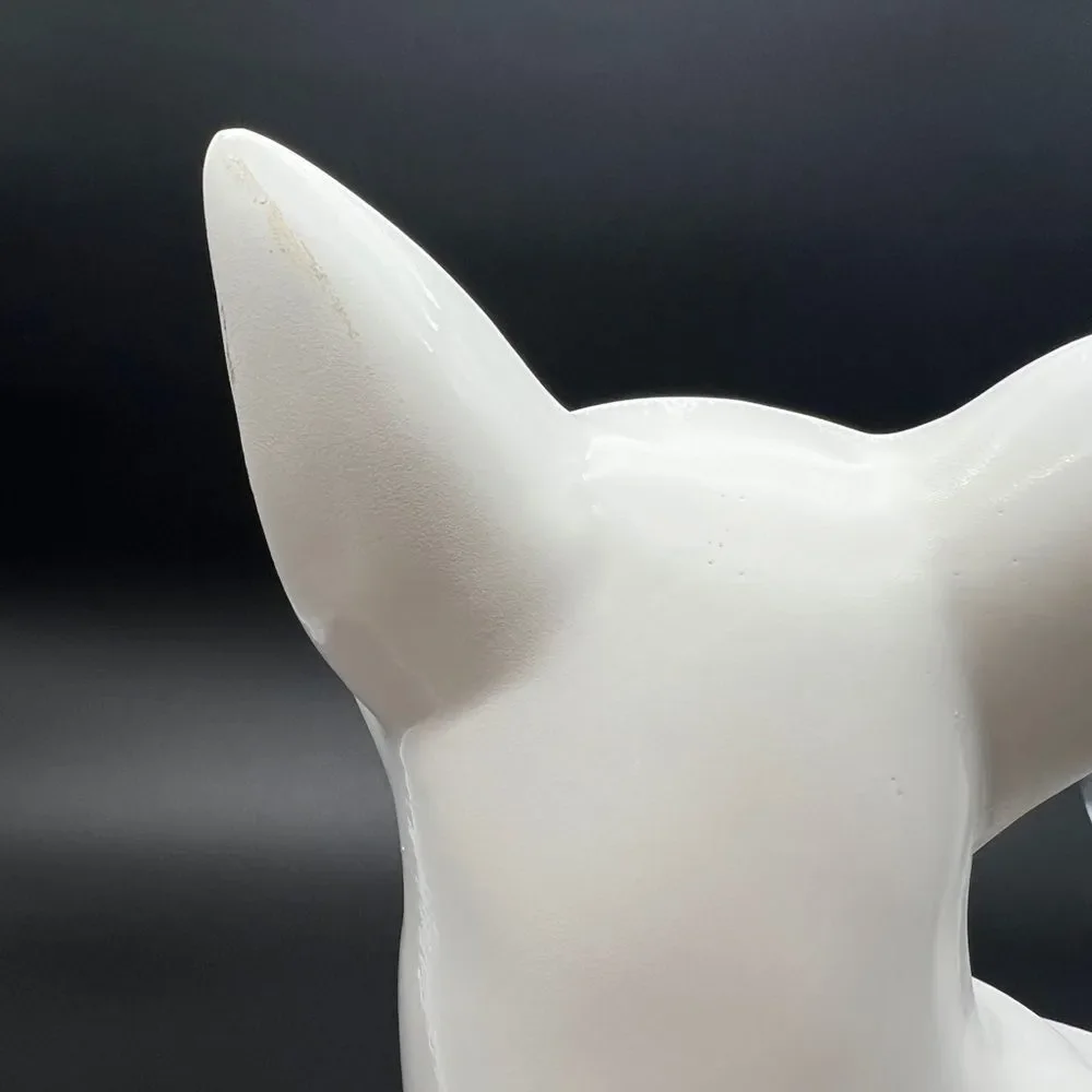 Chic White Minimalist Cat Decor